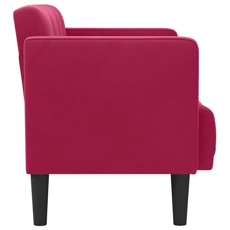 Canapea loveseat, vin roșu, 111 cm, catifea