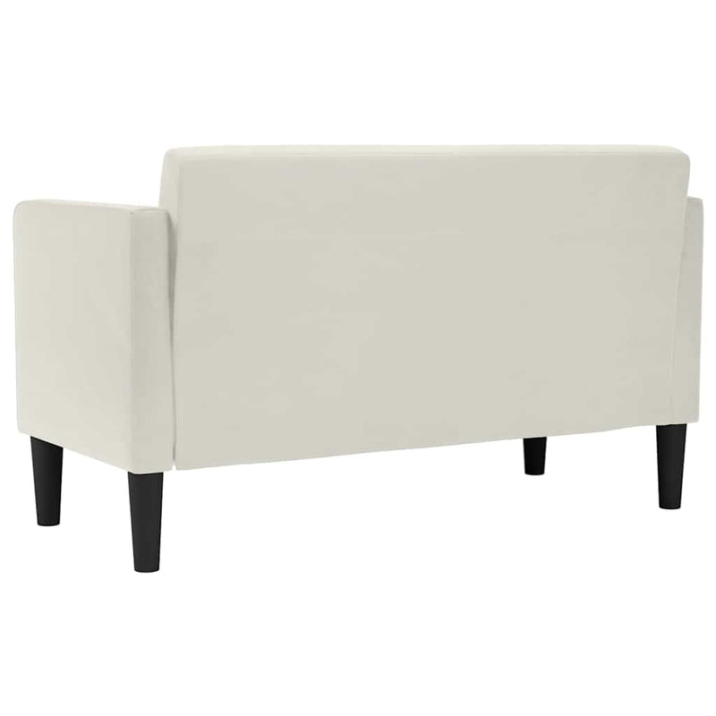 Canapea loveseat, crem, 111 cm, catifea