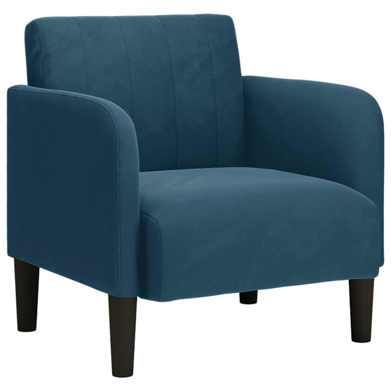 Canapea Scaun cu cotiere, albastru, 54 cm, catifea