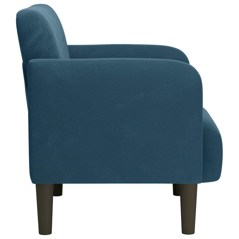Canapea Scaun cu cotiere, albastru, 54 cm, catifea