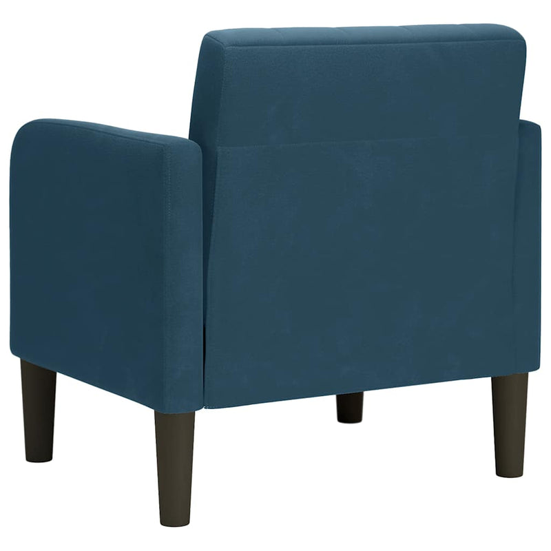 Canapea Scaun cu cotiere, albastru, 54 cm, catifea