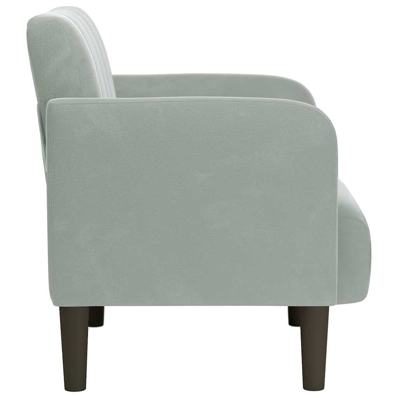 Canapea scaun cu cotiere Gri deschis 54 cm catifea