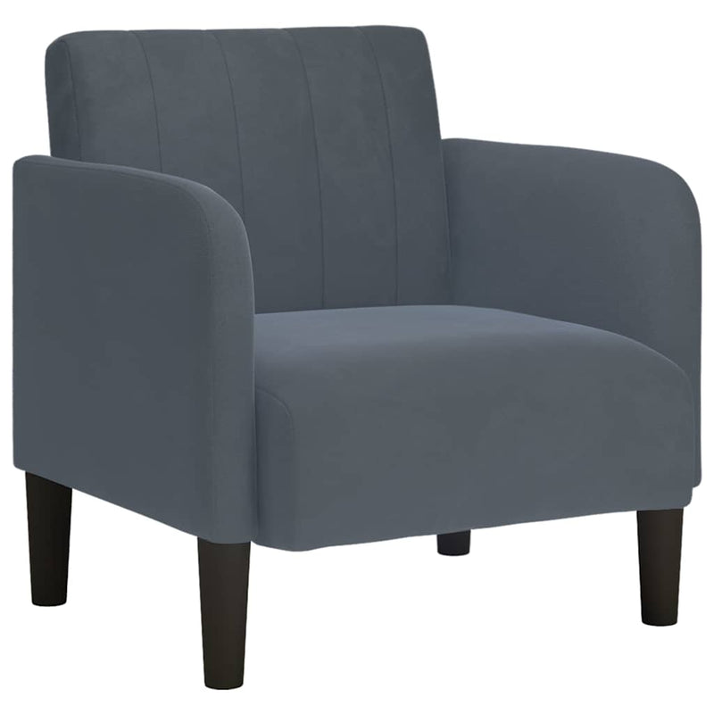 Canapea Scaun cu cotiere Gri închis 54 cm catifea