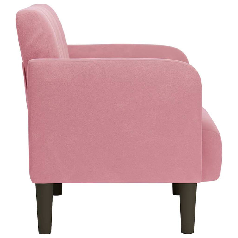 Canapea Scaun cu Cotiere Roz 54 cm Catifea