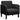 Canapea Scaun cu Cotiere Negru 54 cm Catifea