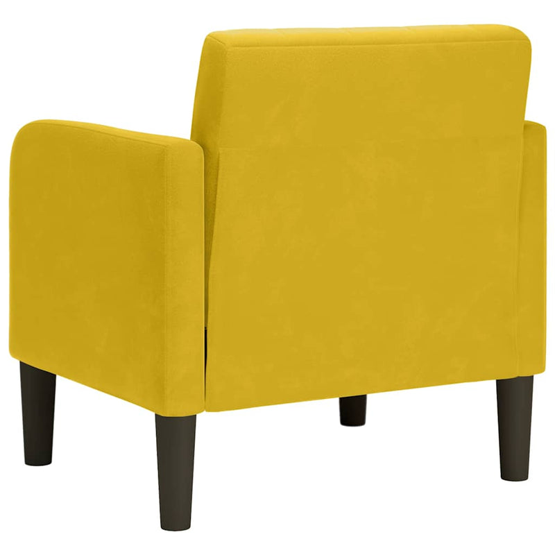 Canapea Scaun cu Cotiere Catifea Galben 54 cm