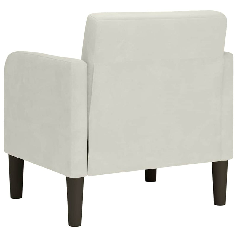 Canapea Scaun cu Cotiere Crem 54 cm Catifea