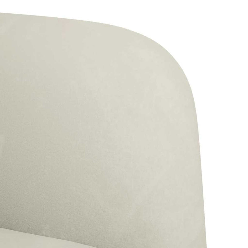 Canapea Scaun cu Cotiere Crem 54 cm Catifea
