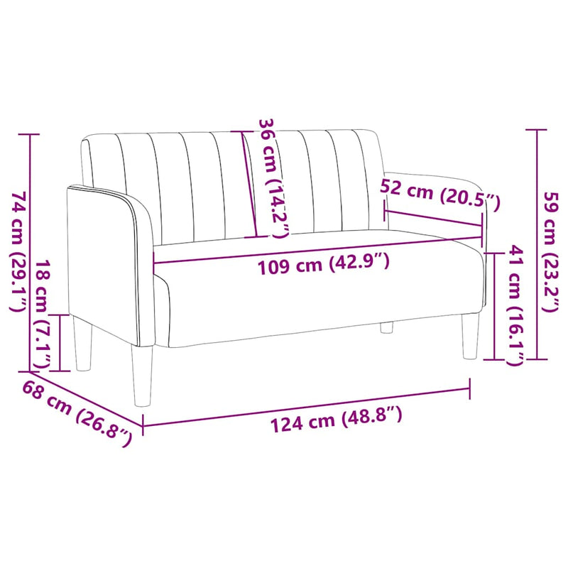 Canapea lovesea albastru 109 cm catifea