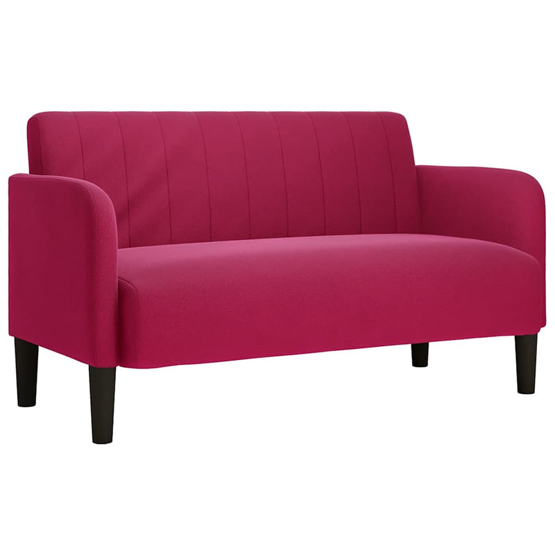 Canapea loveseat rosu vin 109 cm catifea