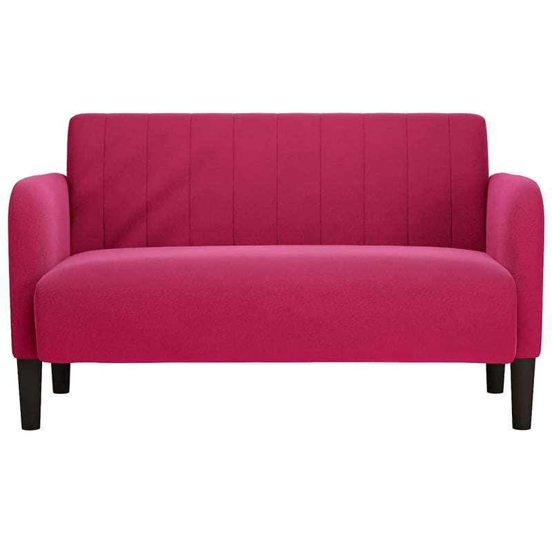 Canapea loveseat rosu vin 109 cm catifea