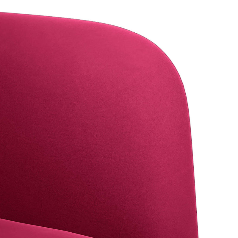 Canapea loveseat rosu vin 109 cm catifea
