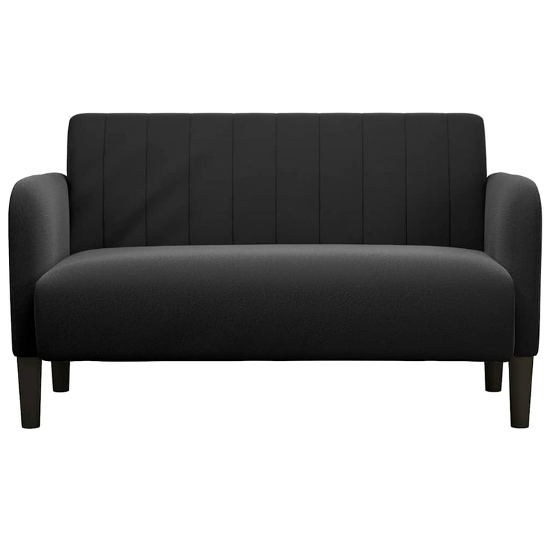 Canapea loveseat neagră 109 cm catifea