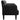 Canapea loveseat neagră 109 cm catifea