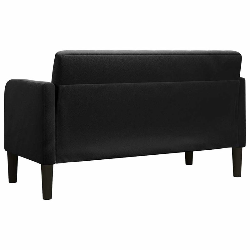 Canapea loveseat neagră 109 cm catifea