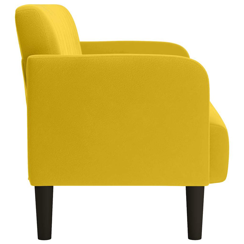 Canapea lovesea galben 109 cm catifea