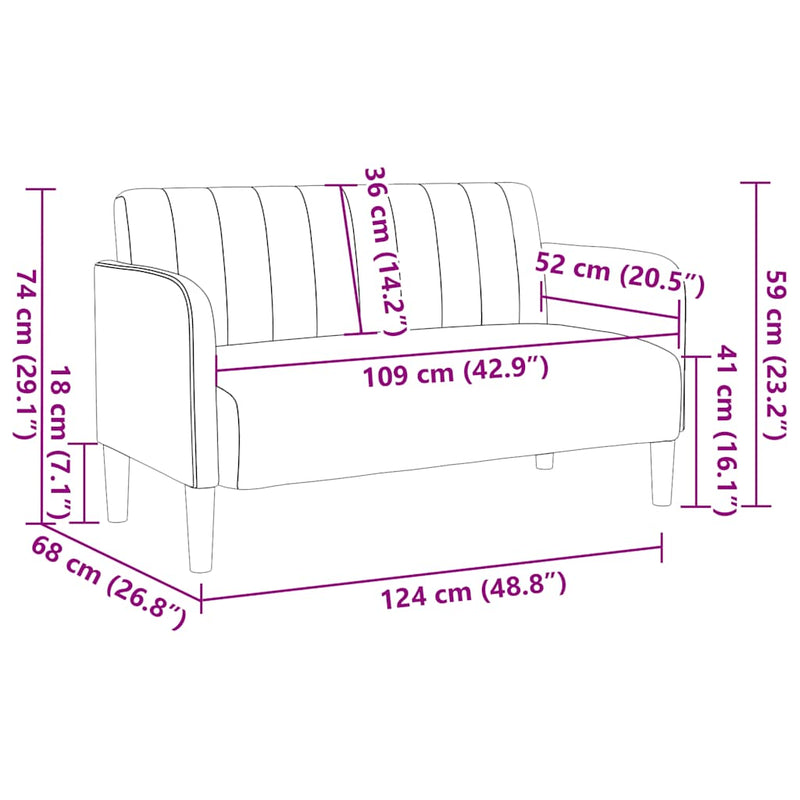 Canapea lovesea galben 109 cm catifea