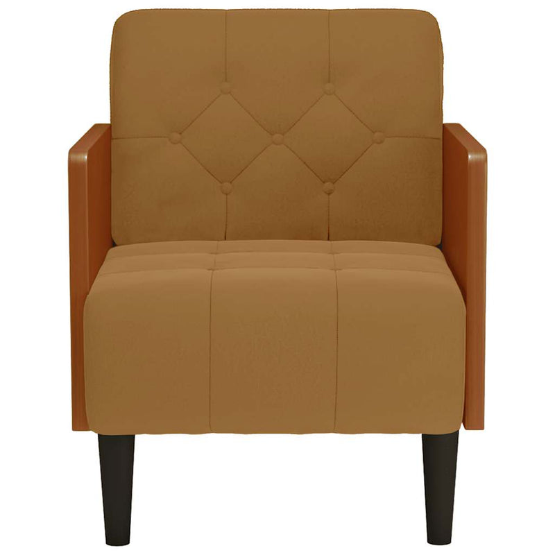 Canapea Scaun cu Cotiere Maro 55 cm Catifea