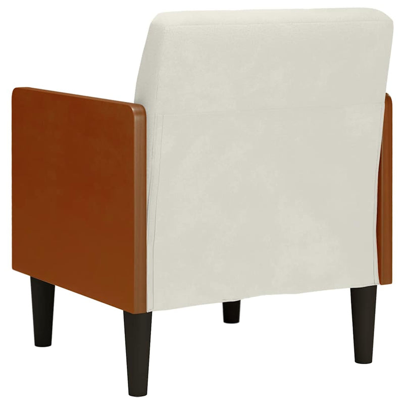 Canapea Scaun cu cotiere, crem, 55 cm, catifea