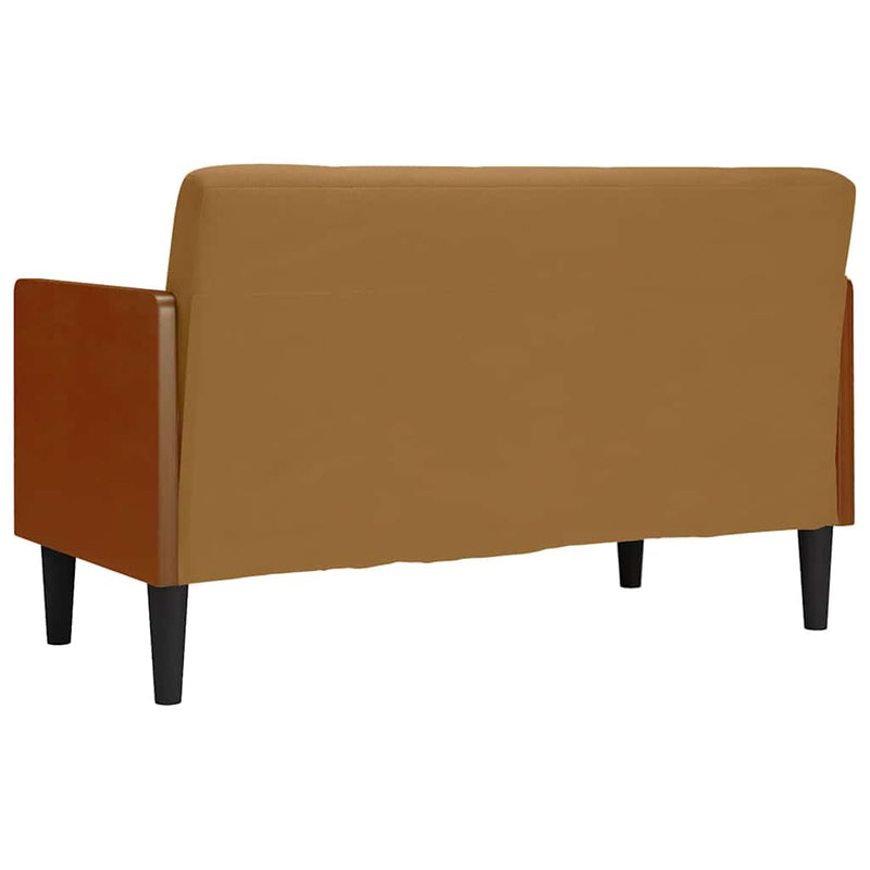 Canapea loveseat cu perne de suport maro 110 cm catifea