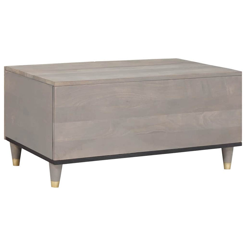 Masă de cafea Gri 80 x 50 x 40 cm Lemn de mango solid