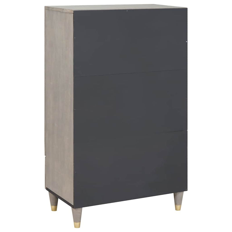 Bufet Gri și Aur 60 x 33 x 100 cm Lemn de mango solid