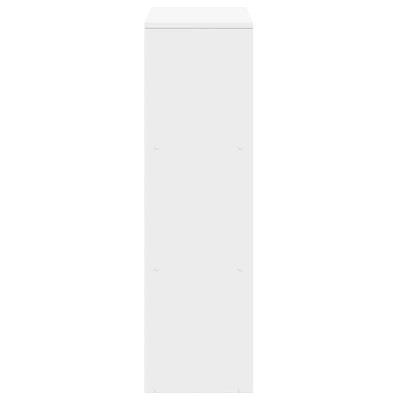 Bibliotecă separatoare de cameră cu 3 niveluri, albă, 99x29x99 cm, lemn stratificat
