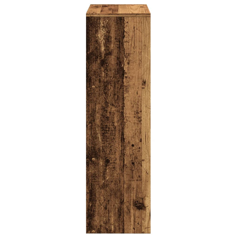 Bibliotecă/separator, 3 niveluri lemn vechi 99x29x99 cm lemn