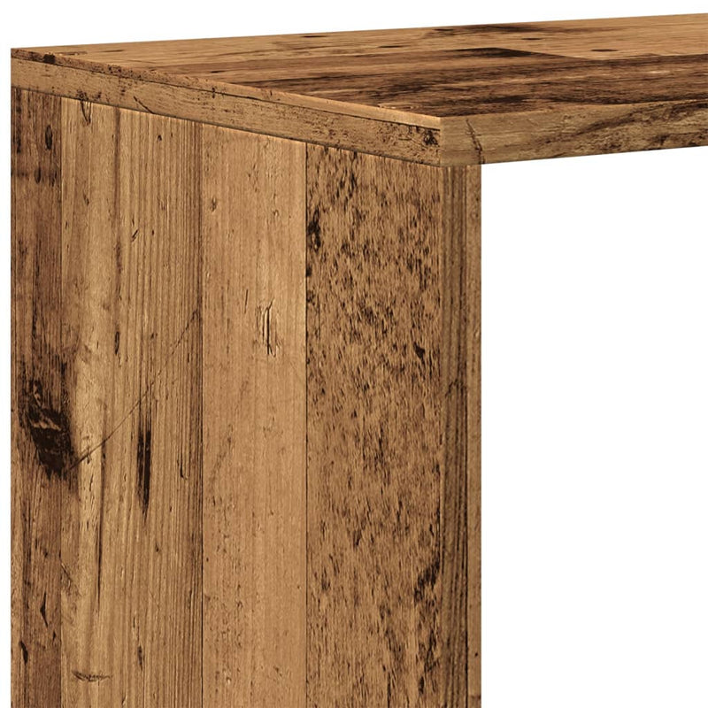 Bibliotecă/separator, 3 niveluri lemn vechi 99x29x99 cm lemn