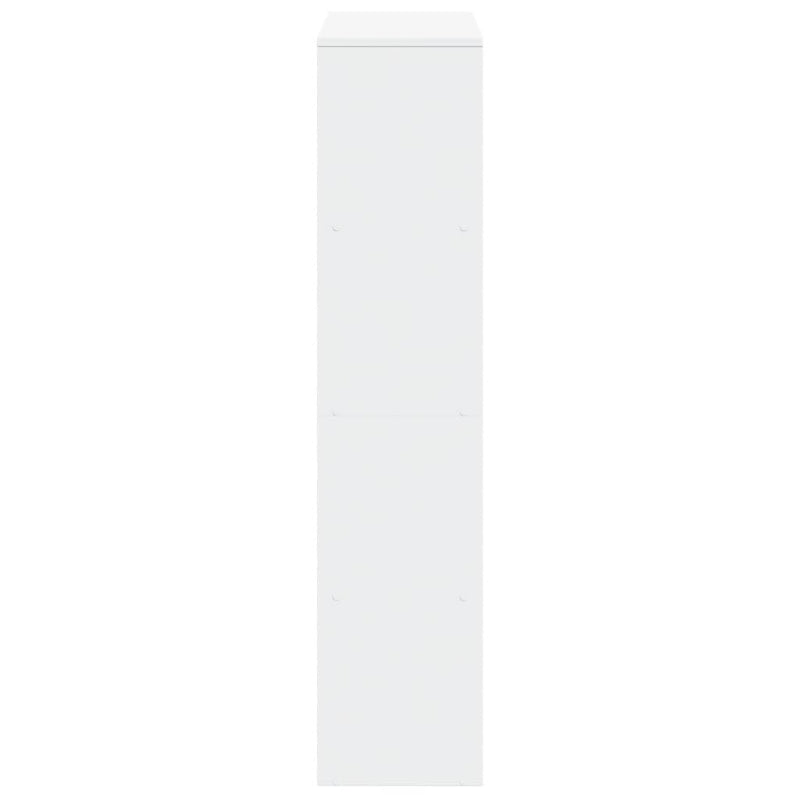 Bibliotecă/separator 4 niveluri, alb, 131,5x29x131,5 cm lemn