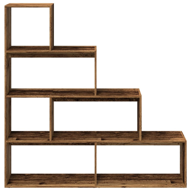 Bibliotecă/separator 4 niveluri, lemn 143,5x29x143,5 cm lemn