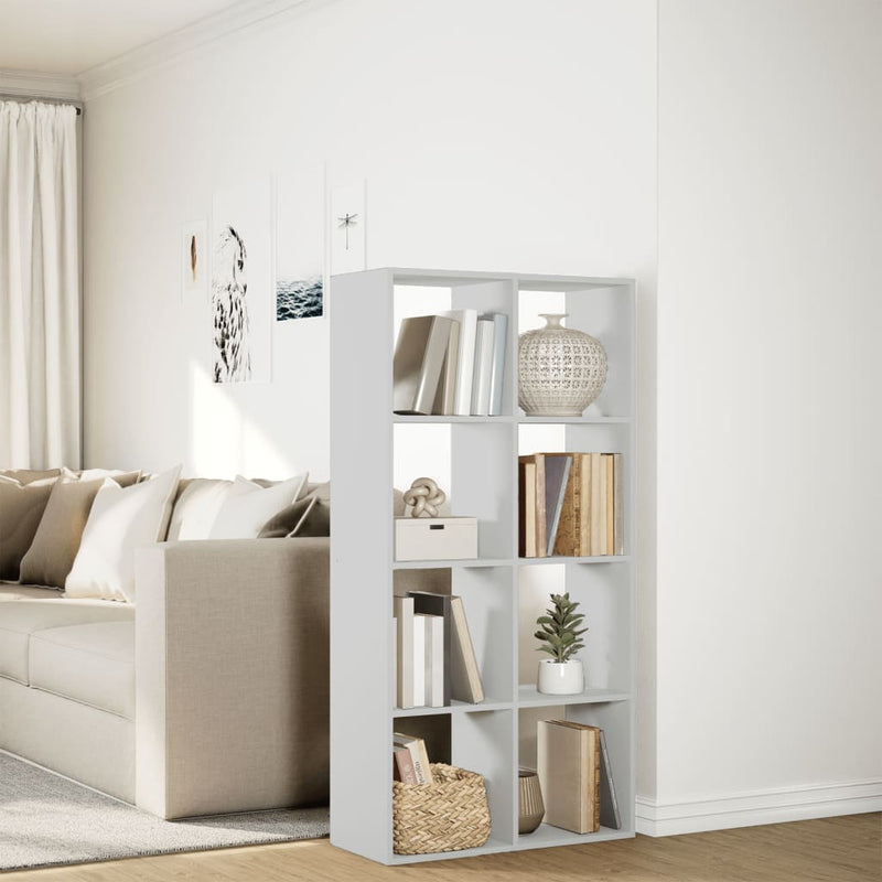 Bibliotecă separatoare de cameră, albă, 69,5x29x137,5 cm, lemn stratificat