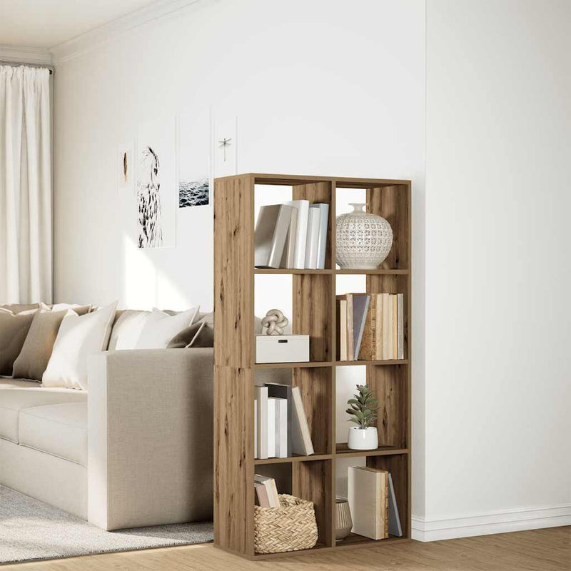 Bibliotecă/separator, stejar artizanal, 69,5x29x137,5 cm, lemn