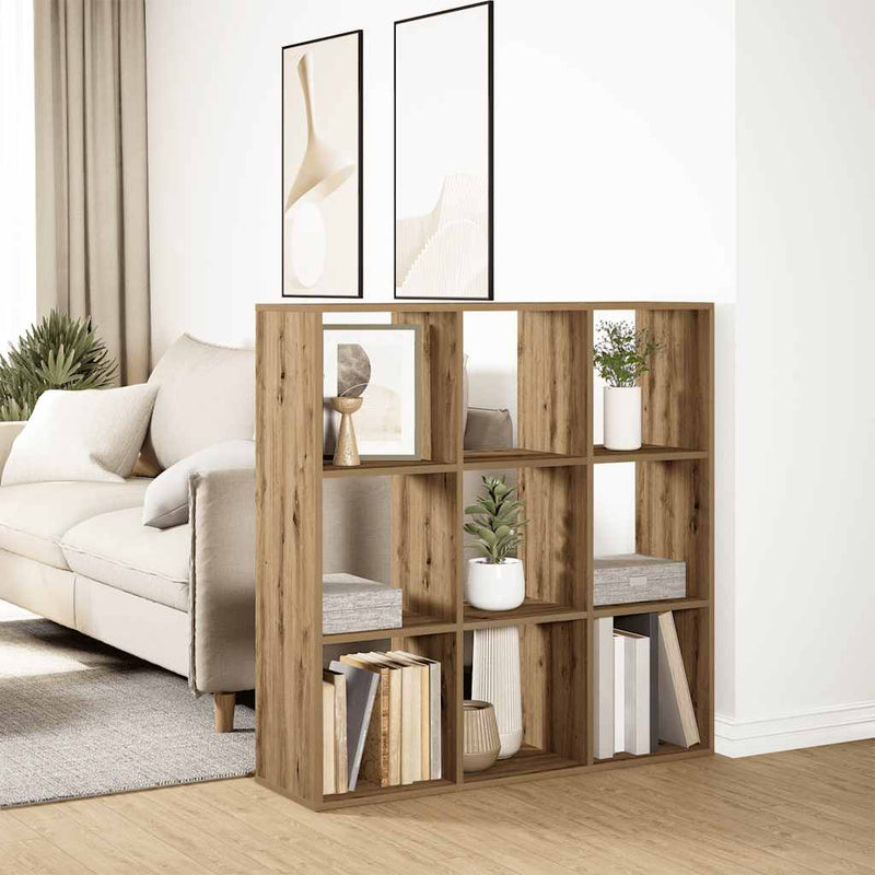Bibliotecă/separator, stejar artizanal, 102x29x103,5 cm, lemn