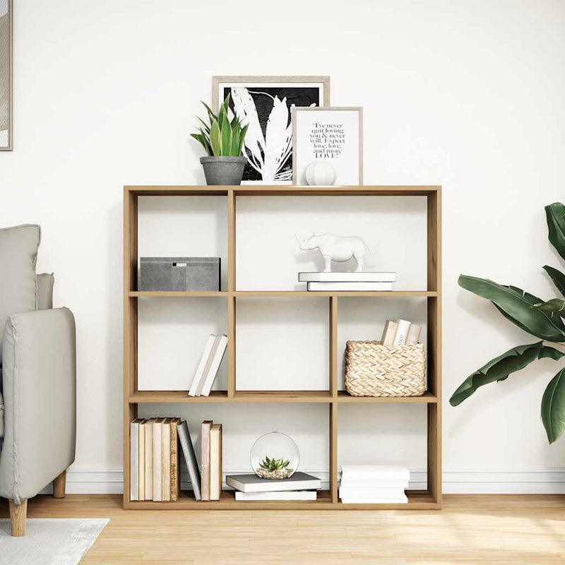 Bibliotecă/separator, stejar artizanal, 102x29x103,5 cm, lemn