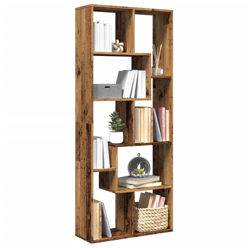 Bibliotecă/separator cameră lemn vechi 67x25x161,5 cm lemn
