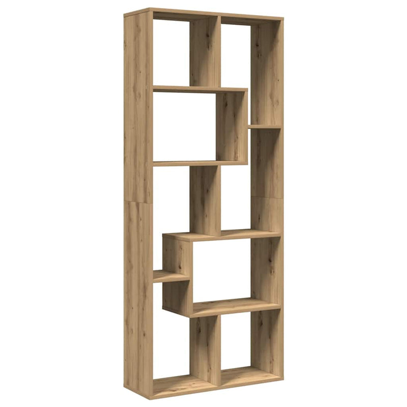 Bibliotecă/separator cameră stejar artizanal 67x25x161,5cm lemn