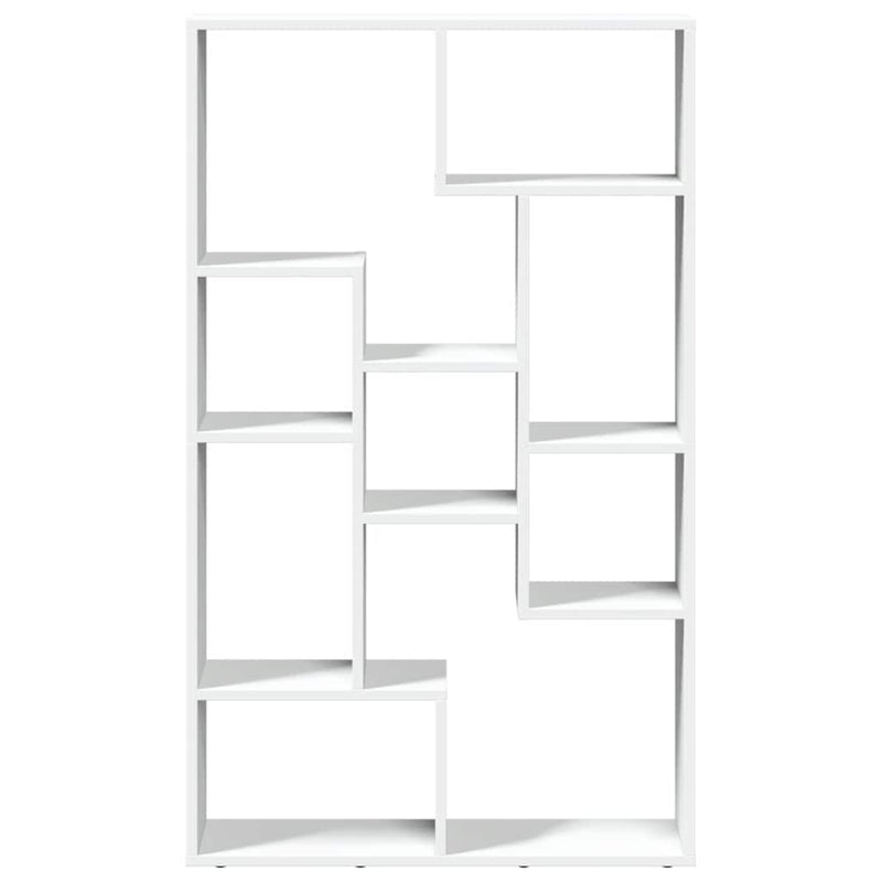 Bibliotecă, alb, 72x20x120,5 cm, lemn prelucrat
