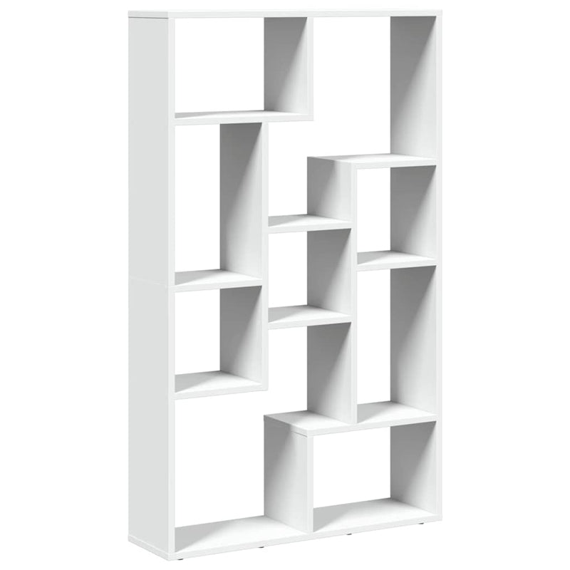 Bibliotecă, alb, 72x20x120,5 cm, lemn prelucrat