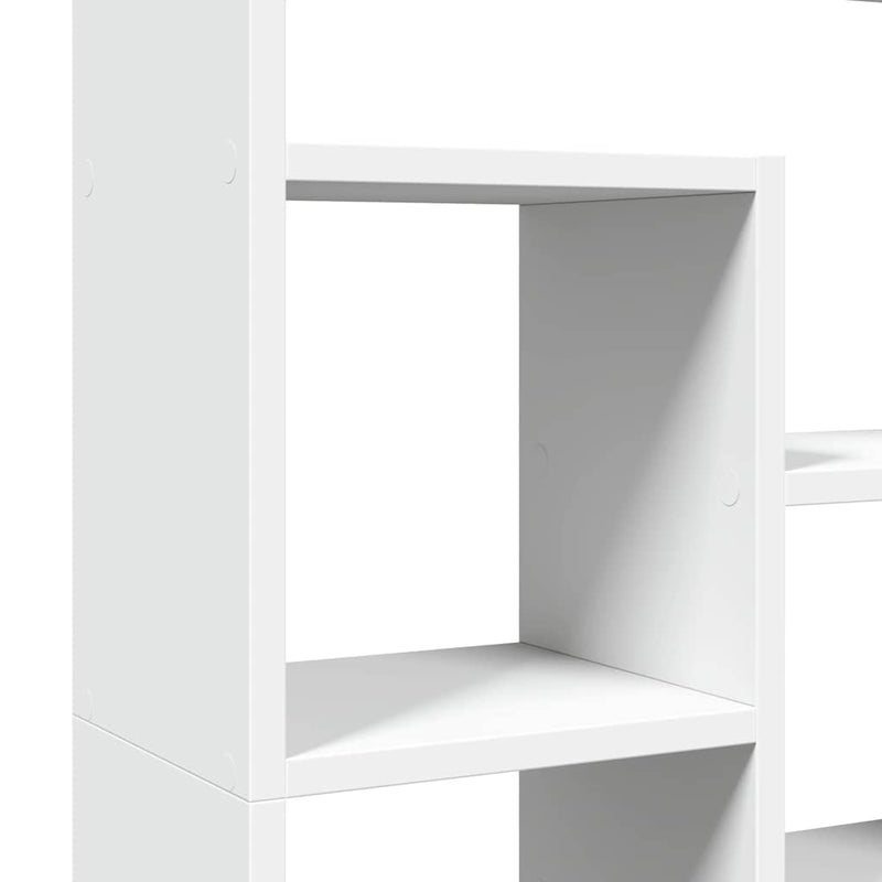 Bibliotecă, alb, 72x20x120,5 cm, lemn prelucrat
