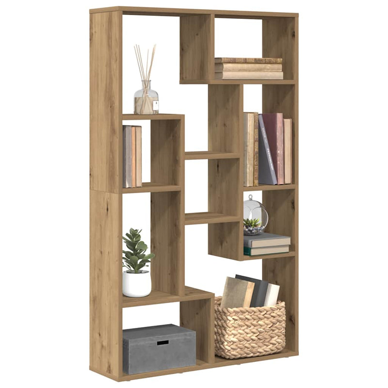 Bibliotecă, stejar artizanal, 72x20x120,5 cm, lemn prelucrat