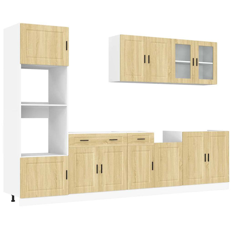 Set dulap de bucătărie din 7 piese „Porto” lemn stejar Sonoma