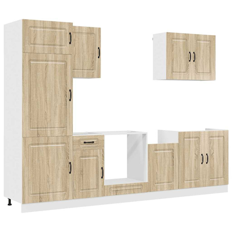 Set dulap de bucătărie din 7 piese „Kalmar” lemn stejar Sonoma