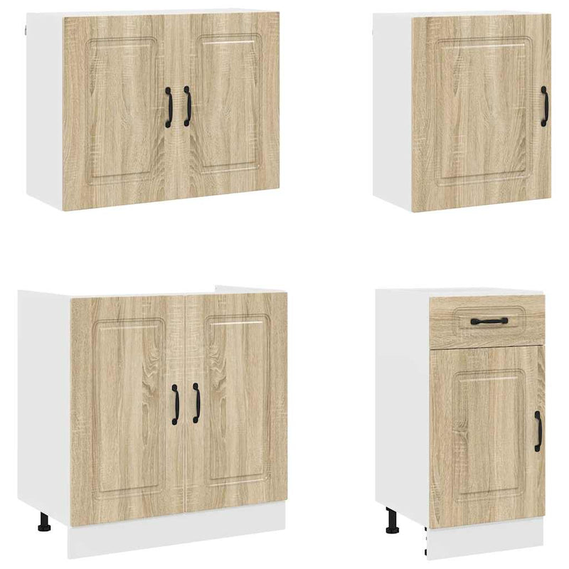 Set dulap de bucătărie din 7 piese „Kalmar” lemn stejar Sonoma