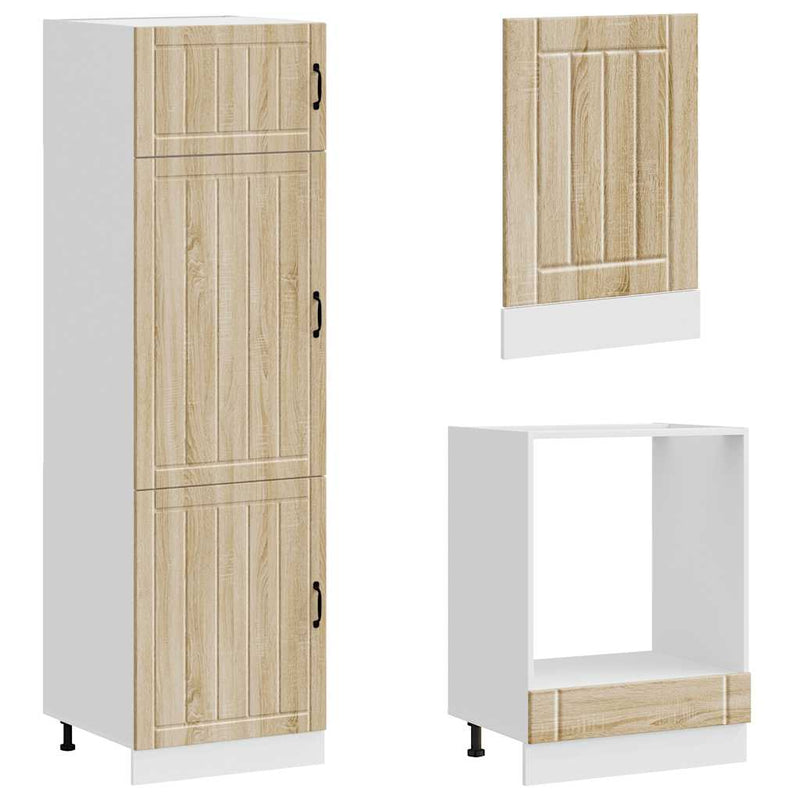Set dulap de bucătărie din 7 piese „Lucca” lemn stejar Sonoma