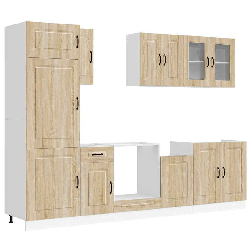 Set dulap de bucătărie din 8 piese „Kalmar” lemn stejar Sonoma