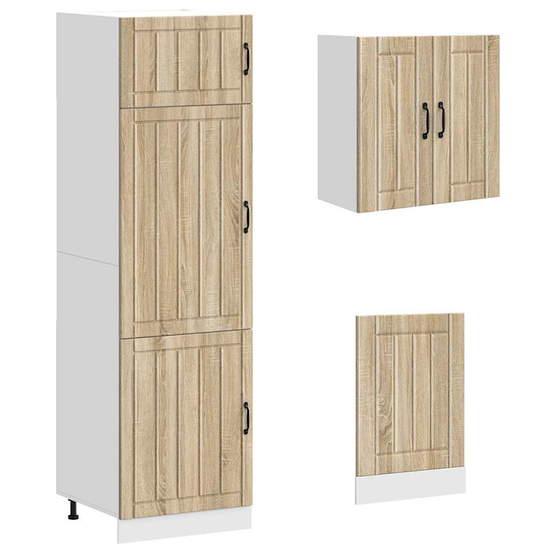 Set dulap de bucătărie din 8 piese „Lucca” lemn stejar Sonoma