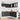 Set dulap de bucătărie 11 piese „Lucca” lemn negru prelucrat