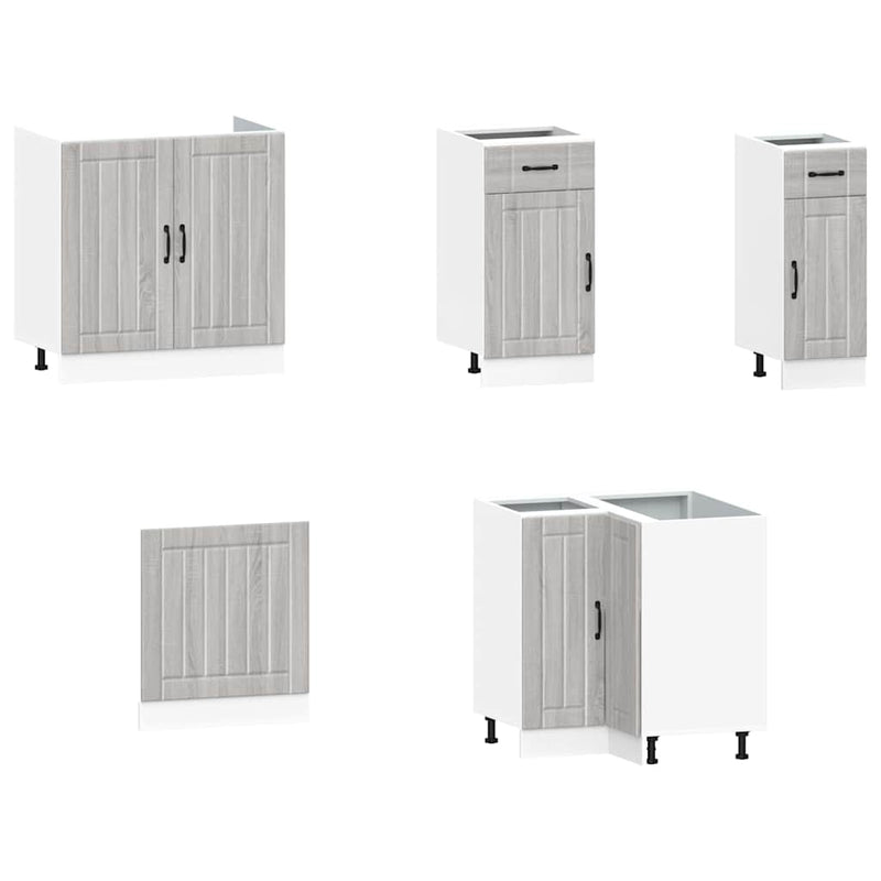 Set de dulapuri de bucătărie 11 piese „Lucca” lemn Sonoma gri
