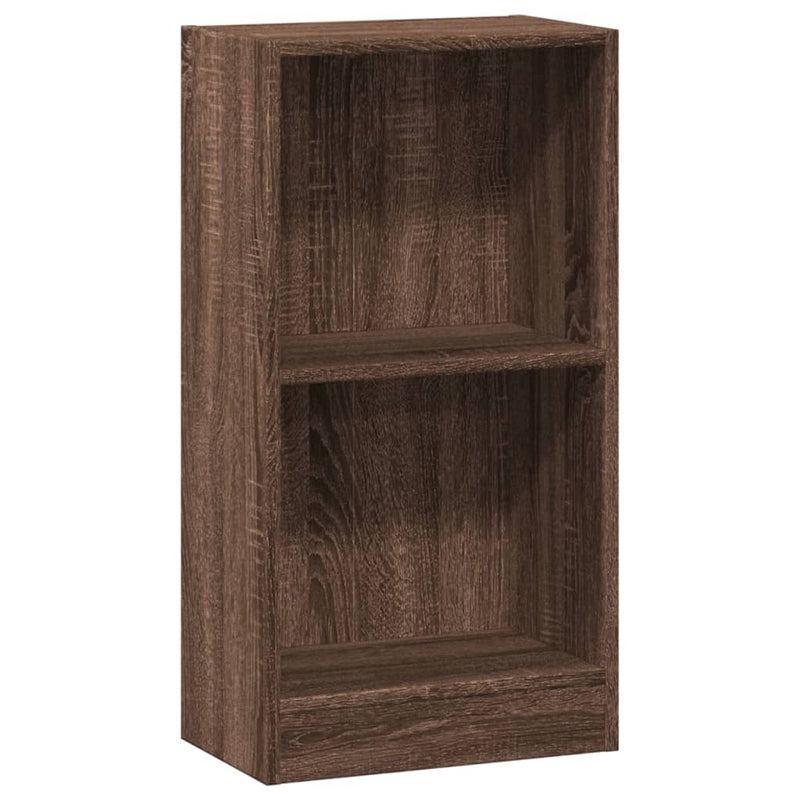 Bibliotecă, stejar maro, 40x24x76 cm, lemn prelucrat